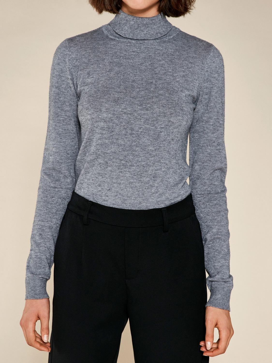 OBJTHESS Pullover - Medium Grey Melange - VERO MODA & VILA Bergvik